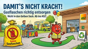 Gasflaschen sicher entsorgen damits nicht kracht by Adobe Firefly